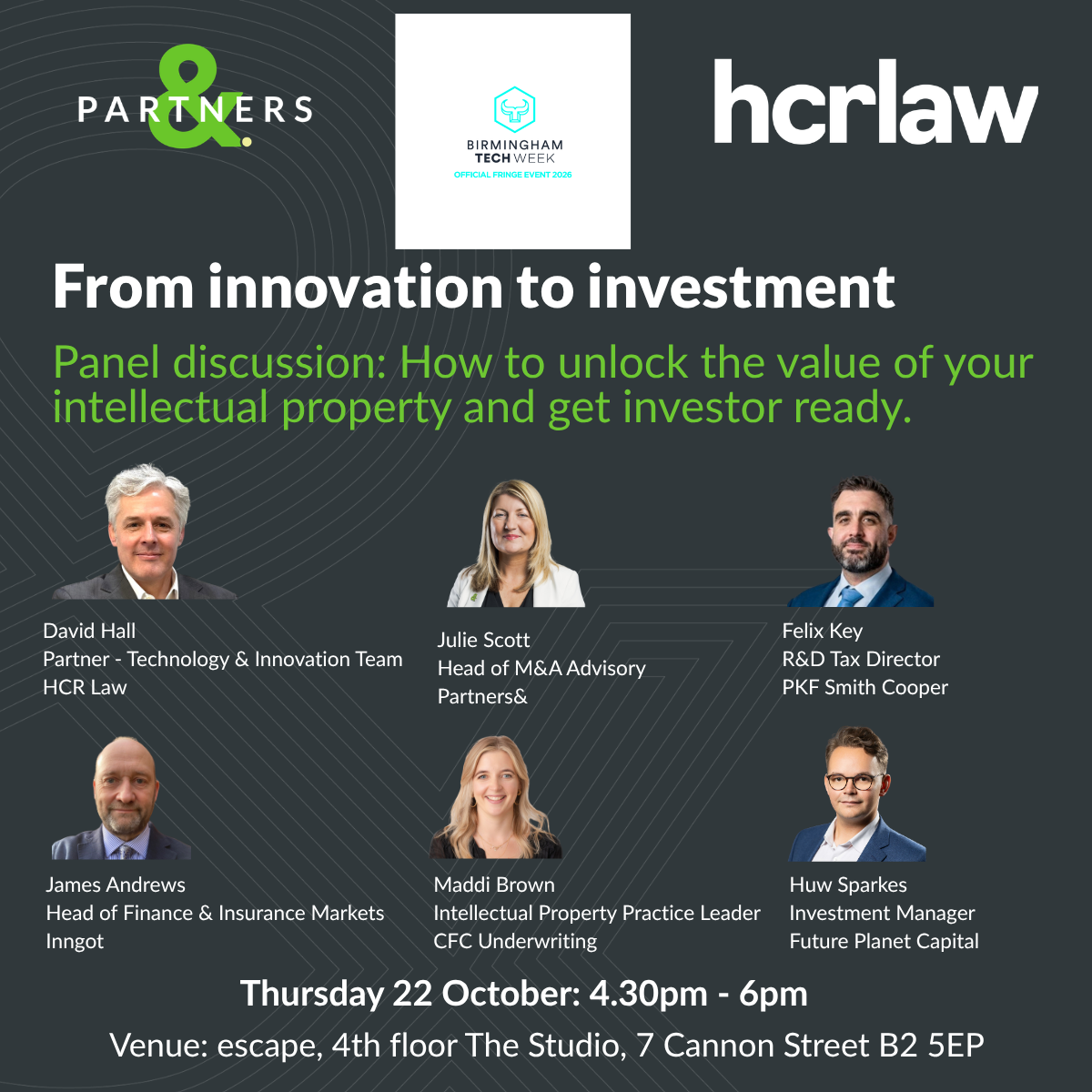 Birmingham Tech Week -From innovation to investment